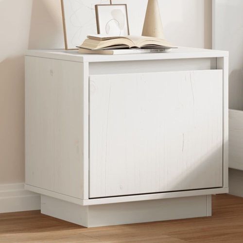 Table De Nuit Bois Blanc 40 X 30 X 40 Cm