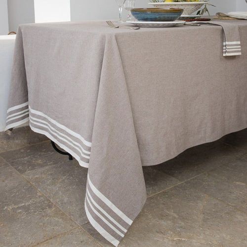 Nappe Coton Taupe 180x350