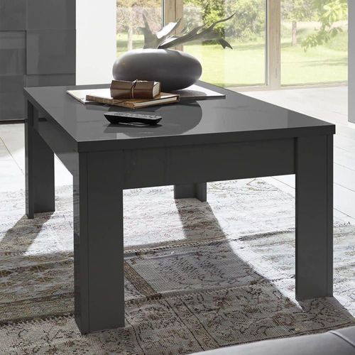 Table Basse Rectangulaire Aspect Marbre Gris Anthracite