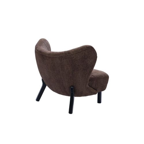 Fauteuil Crapaud Pieds Métal Et Velours Marron