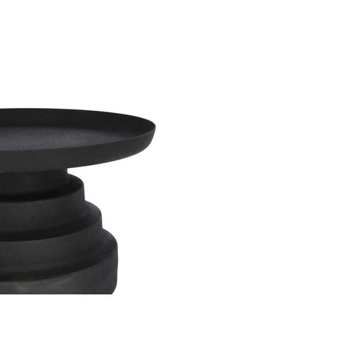 Table Basse Ronde Design En Métal D40 Noir