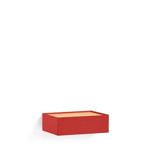 Table De Chevet 1 Tiroir Murale En Bois - Rouge