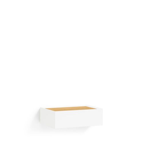 Table De Chevet 1 Tiroir Murale En Bois - Blanc