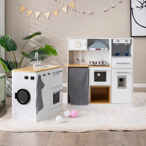 Grande cuisine blanche pour enfant en 2 pièces