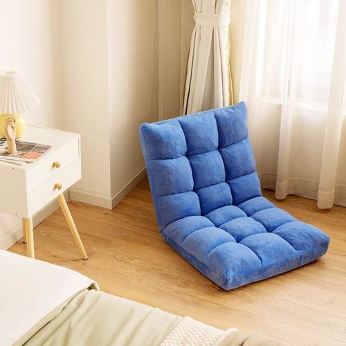 Chaise De Sol Pliante Réglable Bleue 105 X 56 X 15 Cm