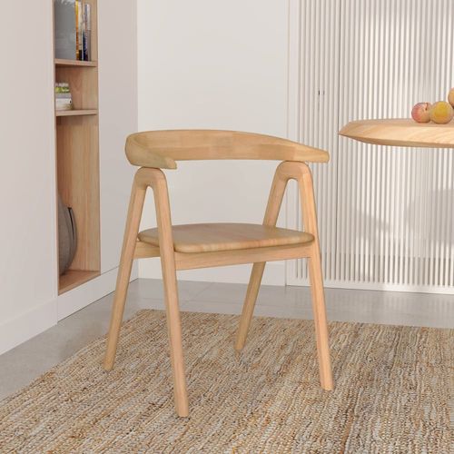 Chaise En Bois D'hévéa Clair