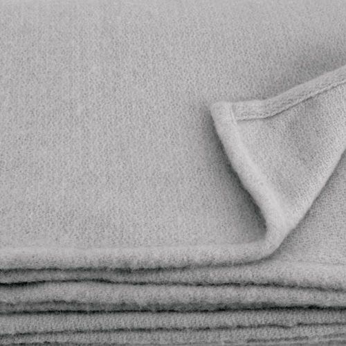 Couverture Laine Naturelle Gris Souris 240x260 Cm