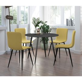 Table À Manger En Effet Chevrons/Aspect Chêne Gris 4 Personnes D100
