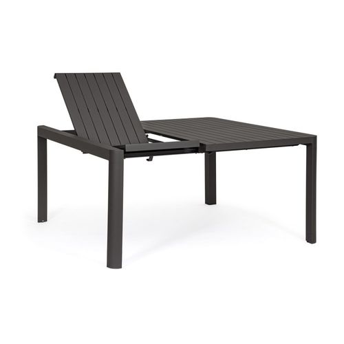 Table De Jardin Carrée Extensible En Métal L97/149 Gris Anthracite