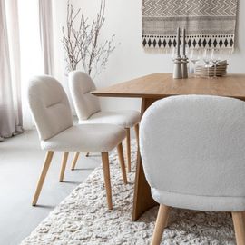 Chaise En Tissu Blanc 46 Cm