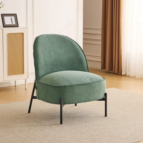 Fauteuil En Velours Côtelé Vert Kaki