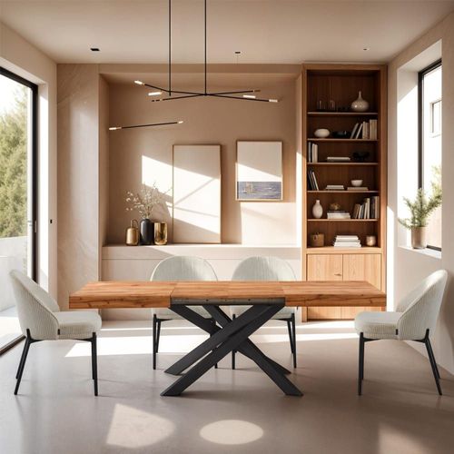 Table À Manger Extensible Décor Bois 4/8 Personnes