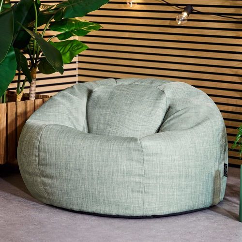 Pouf Fauteuil Classique Extérieur En Tissu Tissé Vert Sauge