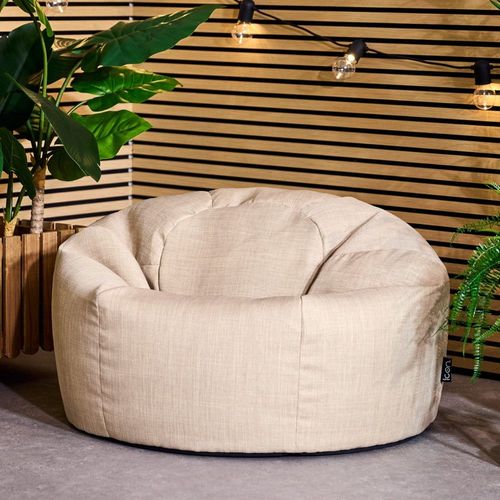Pouf Fauteuil Classique Extérieur En Tissu Tissé Beige