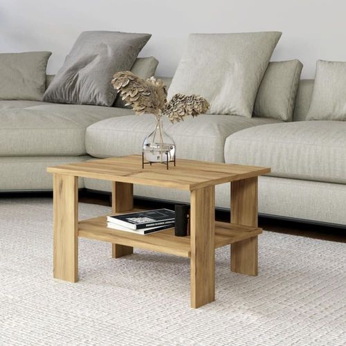 Table Basse 1 Étagère L60 Cm - Effet Chêne