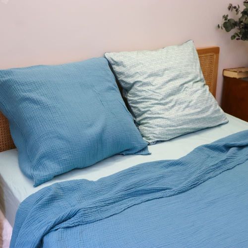 Drap Plat En Gaze De Coton 240x300cm Eau De Fonte