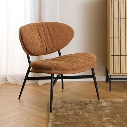 Fauteuil Lounge En Tissu Et Métal - Rouille