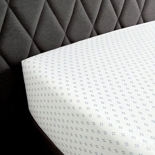 Drap Housse Percale Bleu Clair 160x200 Cm