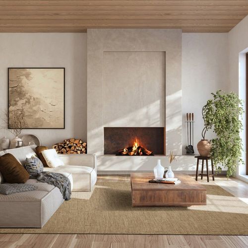 Tapis Aspect Jute À Motif Perle Beige 190x290