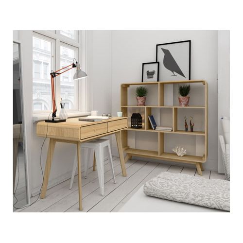 Bureau Avec 2 Tiroirs En Effet Chêne