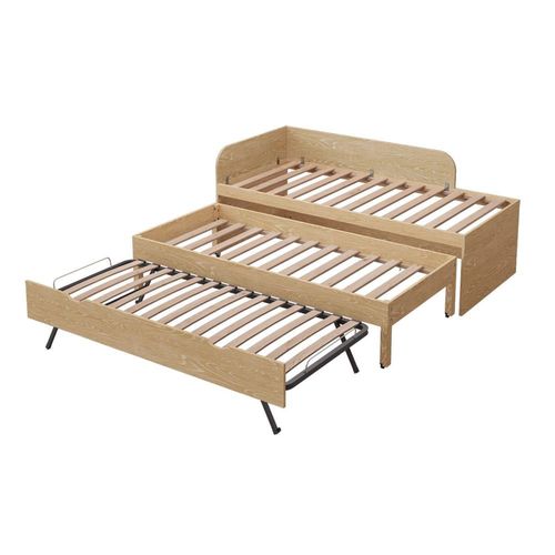 Lit Gigogne 3 Places Bois Massif 90x200 Cm