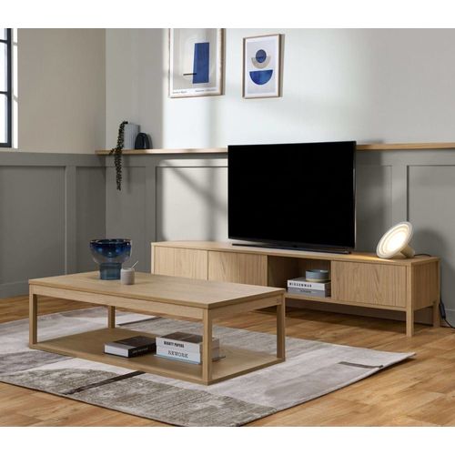 Table Basse Effet Bois Clair H60
