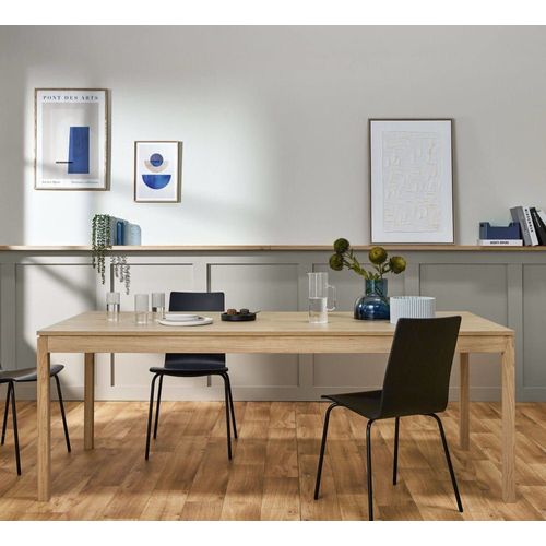 Table À Manger 6 À 8 Personnes Effet Bois Clair