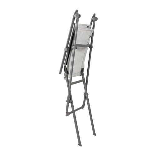 Fauteuil Pliant Compact En Acier Gris L54xl60xh87