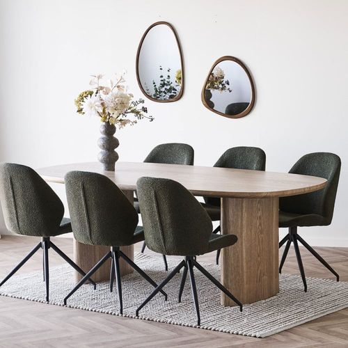 Table À Manger 8 Personnes Ovale En Bois - Bois Clair