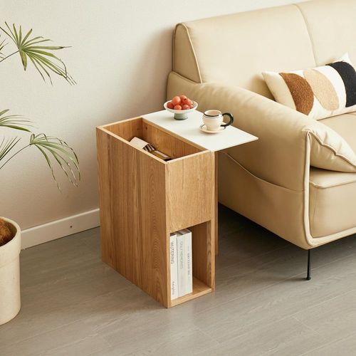 Table D'appoint Bout De Canape Avec Rangement En Bois