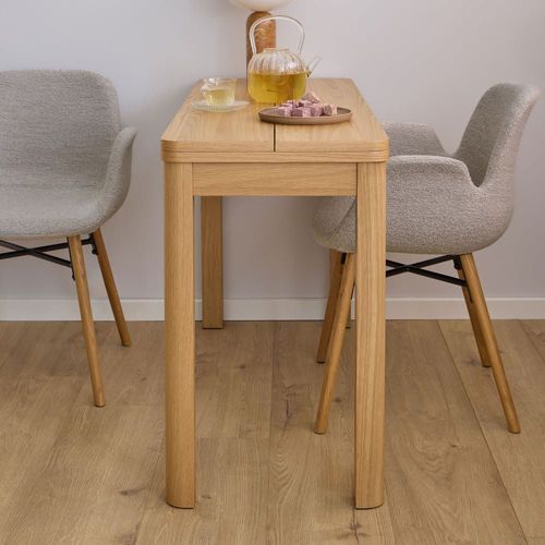 Table À Manger Extensible 2 À 4 Personnes Bois 120x45-90cm Bois Clair