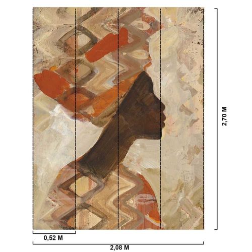 Papier peint silhouette africaine 208x270 cm