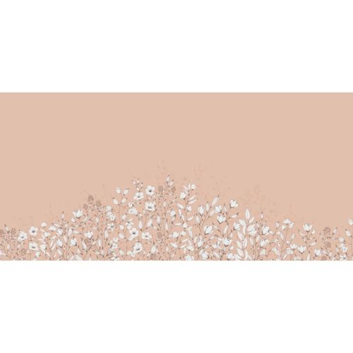 Papier peint panoramique ode au feuillage rose 450x250cm