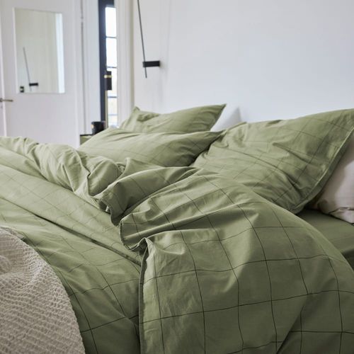 Taie D'oreiller En Percale De Coton 65x65cm Sauge