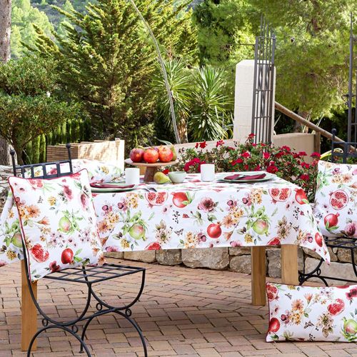 Nappe Enduite Anti-Taches En Coton 140x140 Cm Rouge