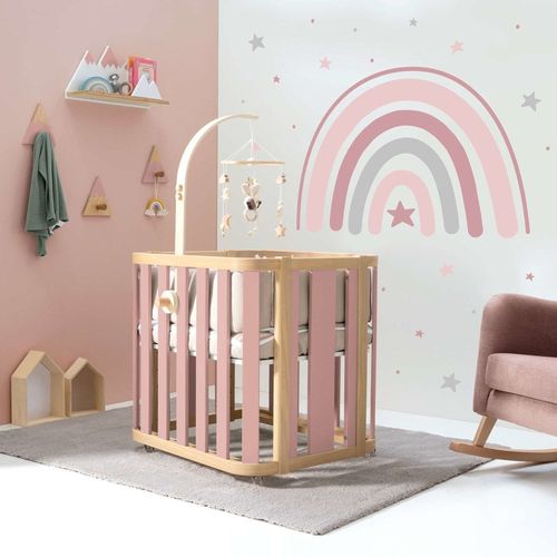 Berceau Ovale 55x70 Cm En Bois/Rose