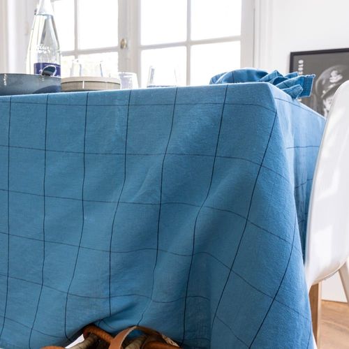Nappe En Lin Et Coton 160x350cm Eau De Fonte