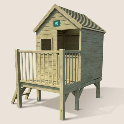 Cabane En Bois Traité Enfant Sur Pilotis