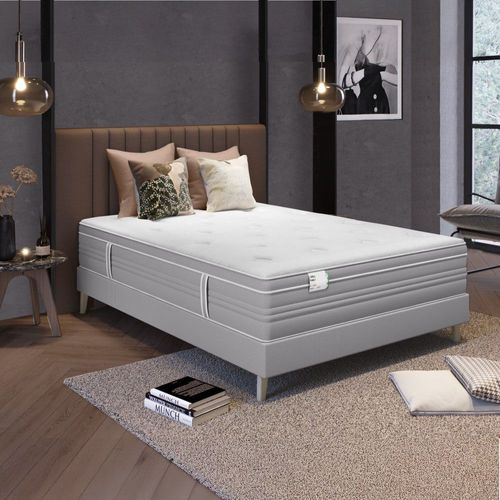 Ensemble 160x200 Matelas ressorts ensachés ferme H30 + sommier