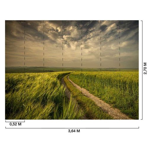 Papier peint les champs verts 364x270 cm