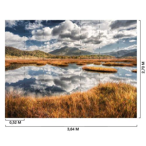 Papier peint lac et miroir 364x270 cm