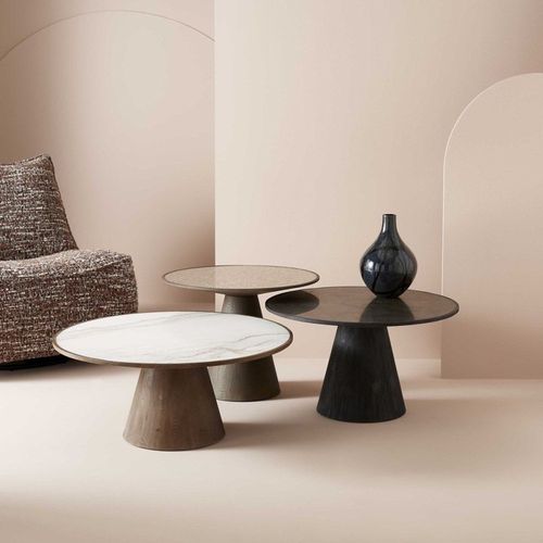 Bout De Canapé En Chêne Et Verre L60 Cm