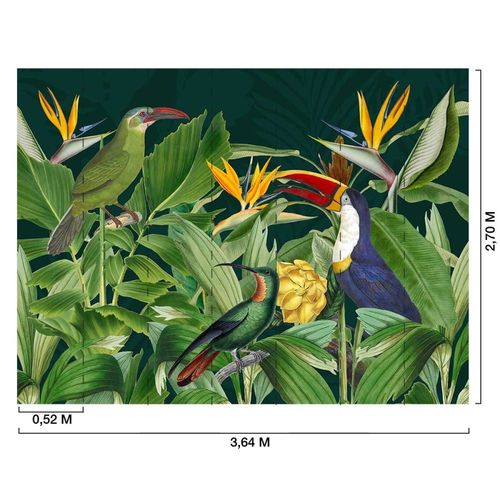 Papier peint oiseaux des tropiques 364x270 cm