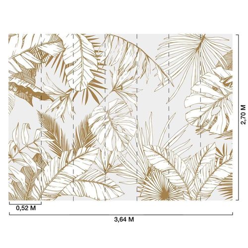 Papier peint coco beige 364x270 cm