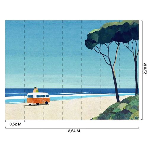 Papier peint campement 364x270 cm