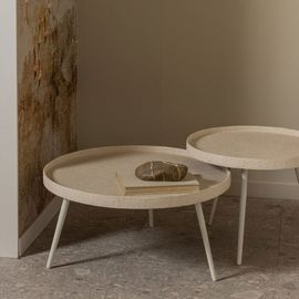 Table Basse Ronde En Métal Ø76cm - Beige