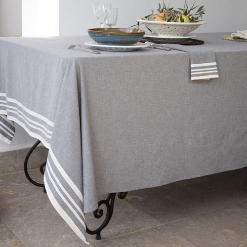 Nappe Coton Gris Moyen 180x300