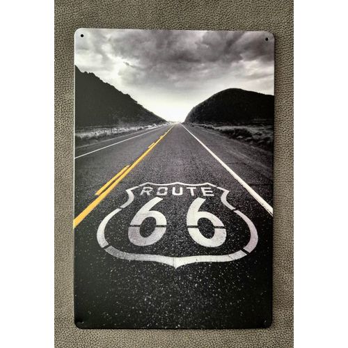 Plaque métallique décorative Route 66