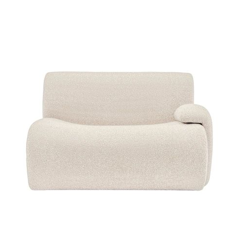 Canapé Droit 3 Places En Tissu Blanc