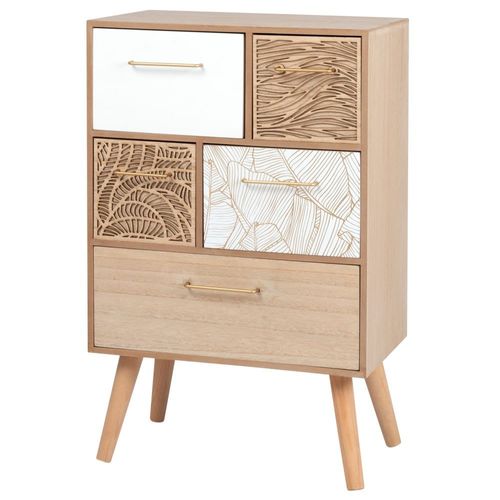 Petit Meuble De Rangement 5 Tiroirs À Motifs